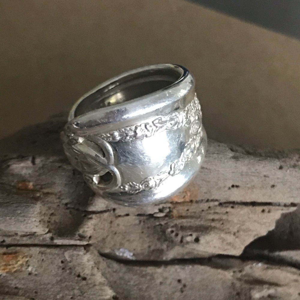 Silver Wide Spoon Ring